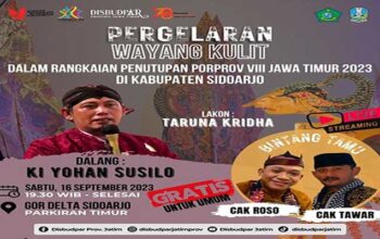 Jadwal Wayang Kulit Sabtu 16 September 2023 di Sidoarjo, Dalang Ki Yohan Susilo. (Instagram @disbudparjatimprov)
